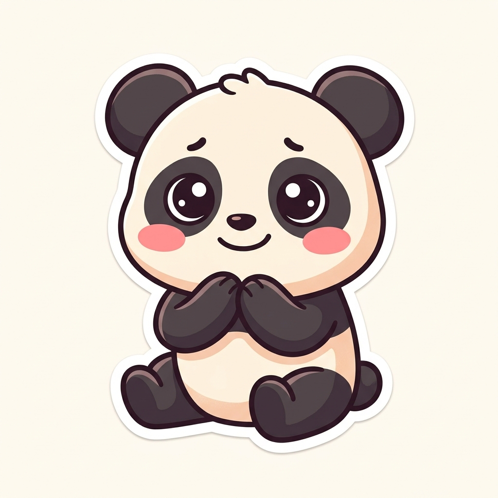 Cute Shy Panda